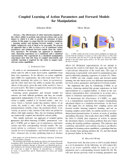 Coupled Learning of Action Parameters and Forward Models for