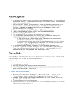 Player Eligibility Playing Rules
