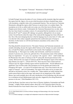 Tartessian - Runes, Monuments and Memorial Carvings