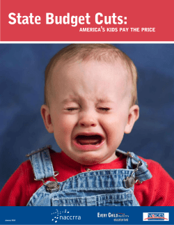State Budget Cuts - Early Learning Coalition