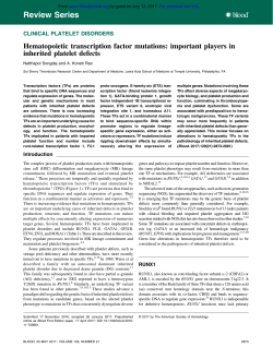 Hematopoietic transcription factor mutations: important players in