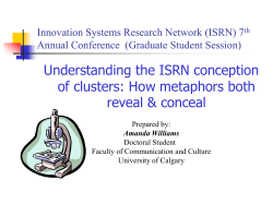 Understanding the ISRN Conception of Clusters