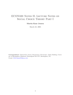Lecture Notes on Social Choice
