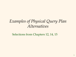 Overview of Query Evaluation