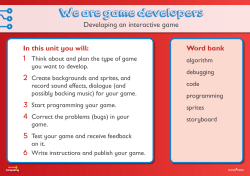 Filming the steps of a recipe Developing an interactive game