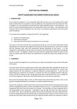 SHR safety guidelines - Scottish Hill Runners