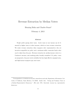 Revenue Extraction by Median Voters