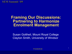 Partnering to Harmonize SEM