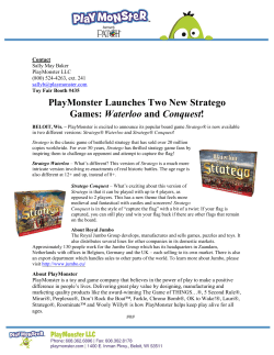 PlayMonster Launches Two New Stratego Games: Waterloo and