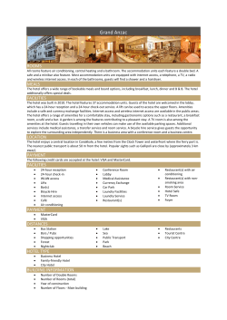 Factsheet - Grand Anzac Otel
