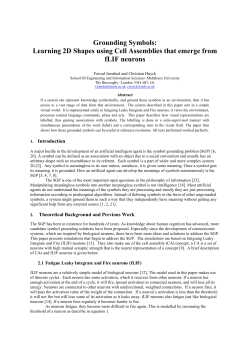 Learning 2D Shapes using Cell Assemblies that emerge from fLIF
