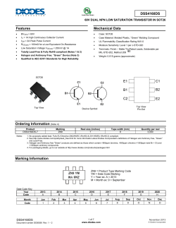 DSS4160DS Features Mechanical Data