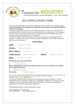 Teacher into Industry