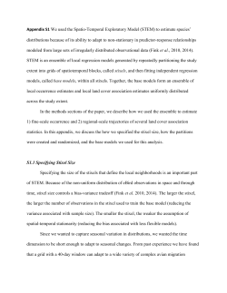Appendix S1 We used the Spatio-Temporal Exploratory Model