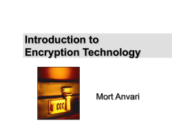 Intro to Encryption Technology
