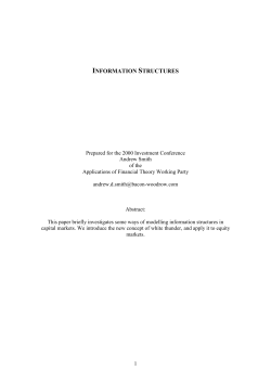 INFORMATION STRUCTURES