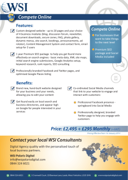 Contact your local WSI Consultants Compete Online Price: &pound;2,495 +