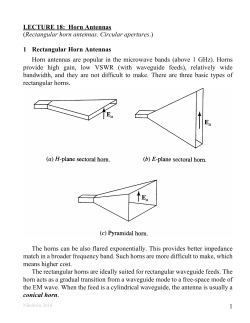 LECTURE 11: Aperture Antennas &ndash; Part II