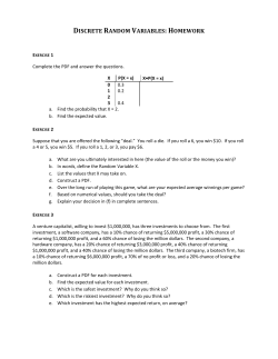 PROBABILITY TOPICS: HOMEWORK