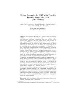 Design Strategies for ARX with Provable Bounds: Sparx and LAX