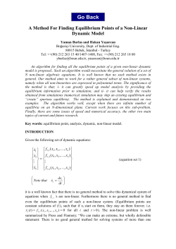 A Method for Finding Equilibrium Points of a Non