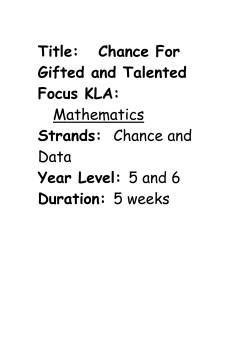 Chance - Education Student Home Page