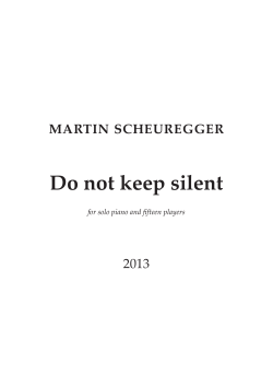 Do not keep silent - 112 - Score in C