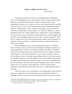 Kidnap, Credibility, and The Collector