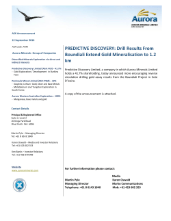 PREDICTIVE DISCOVERY: Drill Results From Boundiali Extend