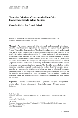 Numerical Solutions of Asymmetric, First
