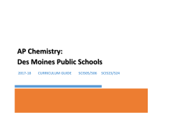 AP Chemistry: Des Moines Public Schools