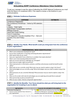Articulating AOHP Conference Attendance Value Guideline