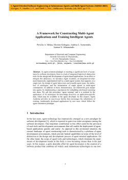 A Framework for Constructing Multi-Agent Applications and Training