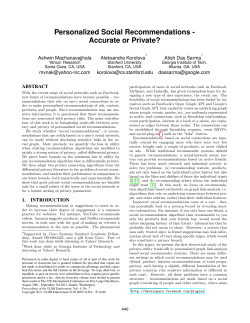 Personalized Social Recommendations