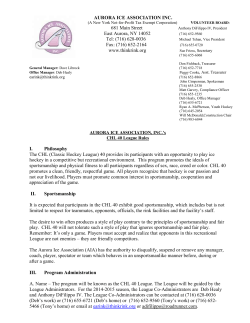 CHL40 Official Rules (subject to change)