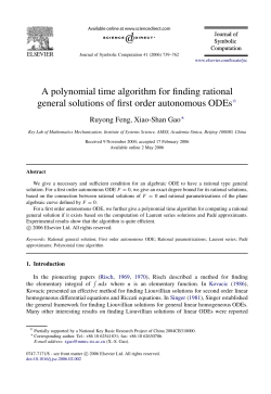 A polynomial time algorithm for finding rational general solutions of