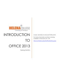 Overview: An Introduction To Office 2013