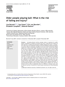 Older people playing ball: What is the risk of