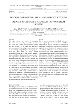 HIDDEN INFORMATION IN VISUAL AND INFRARED SPECTRUM