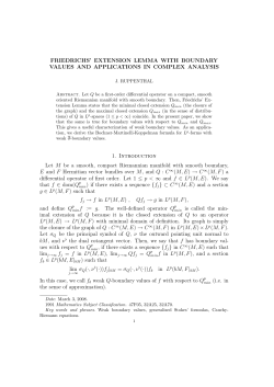 FRIEDRICHS` EXTENSION LEMMA WITH BOUNDARY VALUES