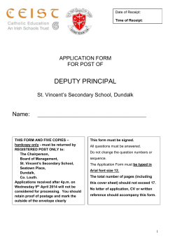 sample advertisement - EducationCareers.ie