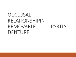 occlusal registration in removable partial denture