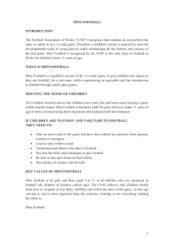 mini football - Welsh Football Trust