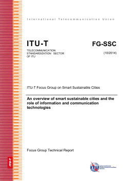 FG-SCC ITU-T Focus Group on Smart Sustainable Cities