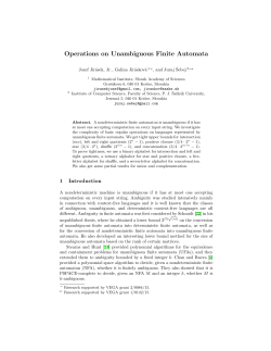 Operations on Unambiguous Finite Automata