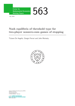 Nash equilibria of threshold type for two-player nonzero