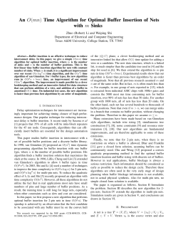 An O(mn) Time Algorithm for Optimal Buffer Insertion of Nets with m