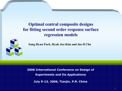 4. Optimal CCDs when the true model is of third order