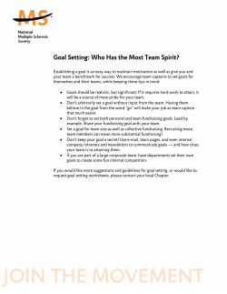 Goal Setting: Who Has the Most Team Spirit?