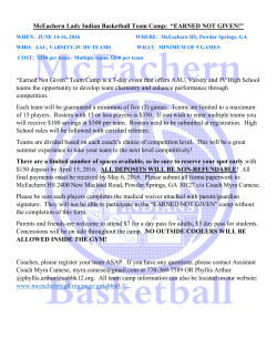 McEachern Lady Indian Basketball Team Camp: &ldquo;EARNED NOT
